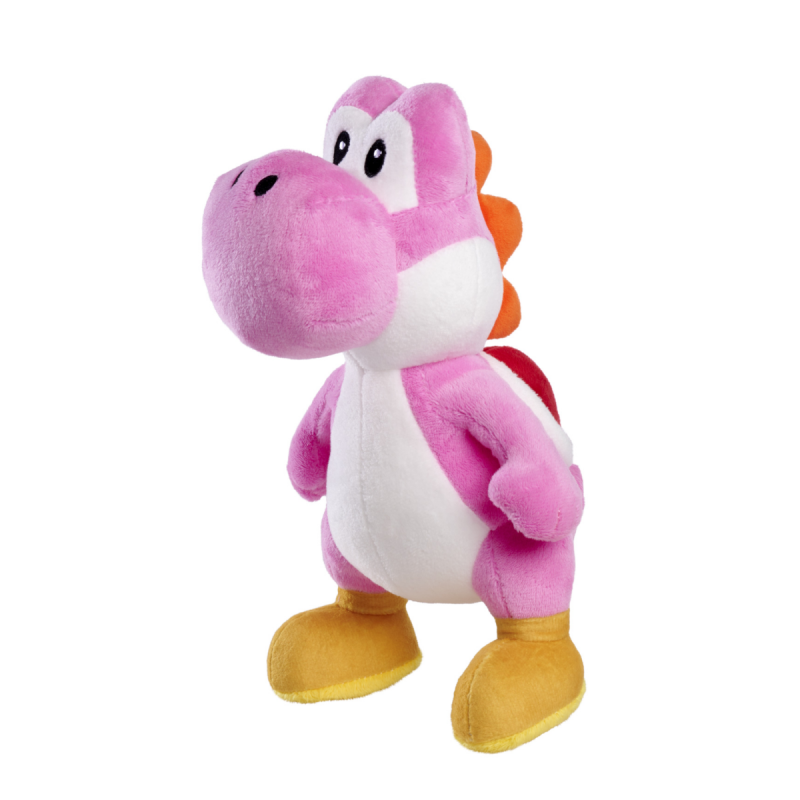 Nintendo - super mario peluche yoshi rose 20 cm 